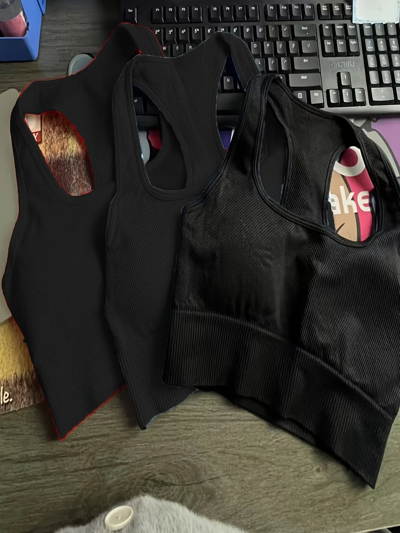 Women’s 3-Pack Crop Tank Tops – Sleeveless U-Neck Stretchy Casual Sportswear NNOS