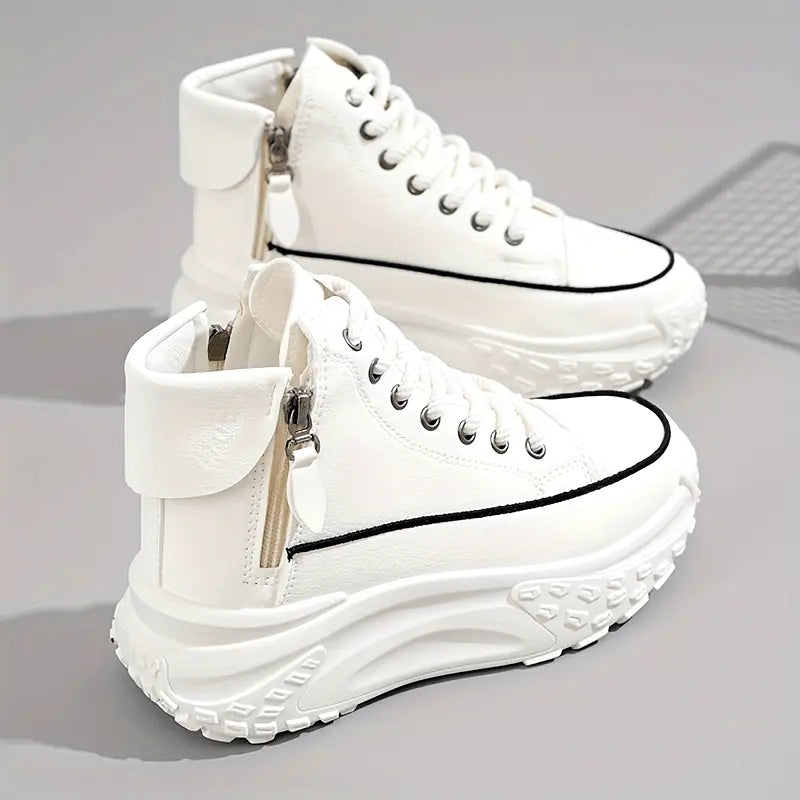 Stylish, Women's Fashion High-Top Sneakers, Casual Non-Slip Wear-Resistant Comfortable Shoes NNOS