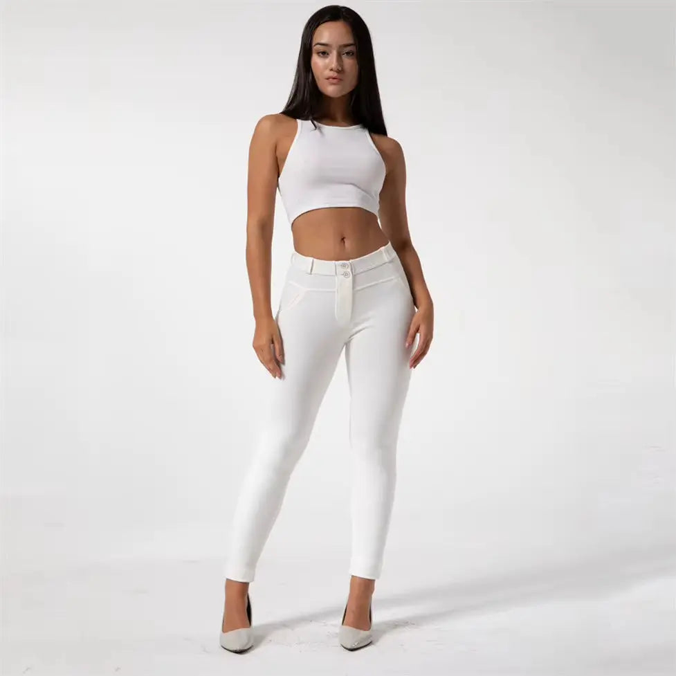 Elevate Your Workout: Shascullfites Booty-Lifting White Leggings! 🍑💪 #FitnessFashion #LeggingsLove