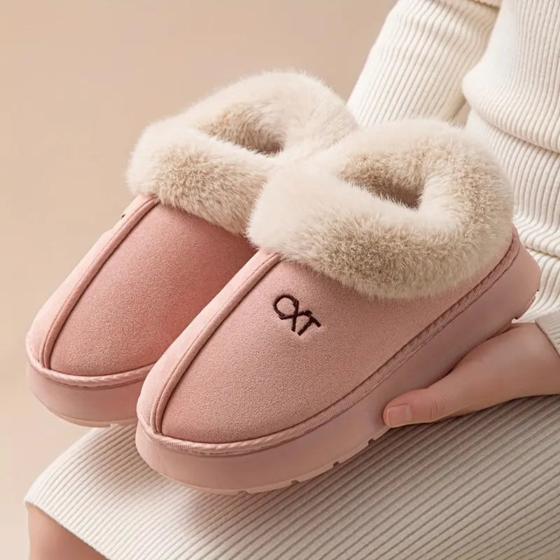 Unisex Winter Slippers – Cozy Fleece-Lined Indoor/Outdoor Plush House Shoes NNOS