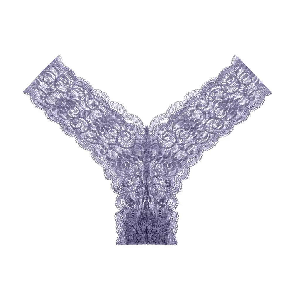 Elegant Women's Lace T-Back G-String Thong Lingerie - Chic European & American Style