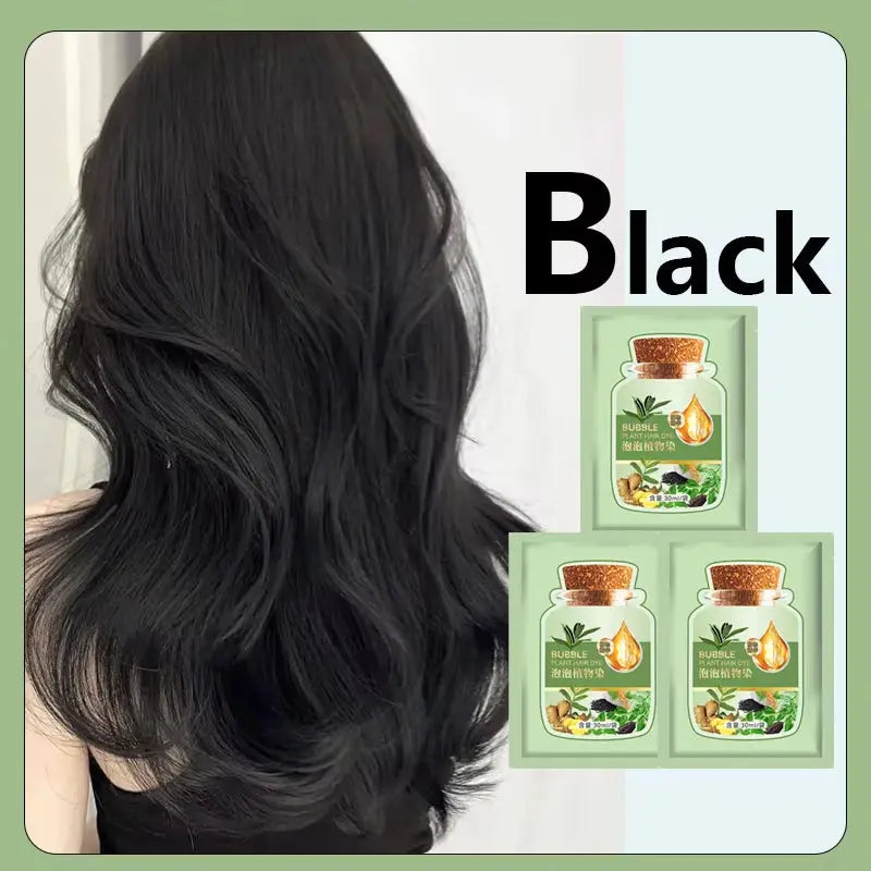 Natural Herbal Hair Dye Shampoo - Rapid 5-Minute Color Transformation, Gentle Formula for Gray Hair Restoration, Ideal for All Genders