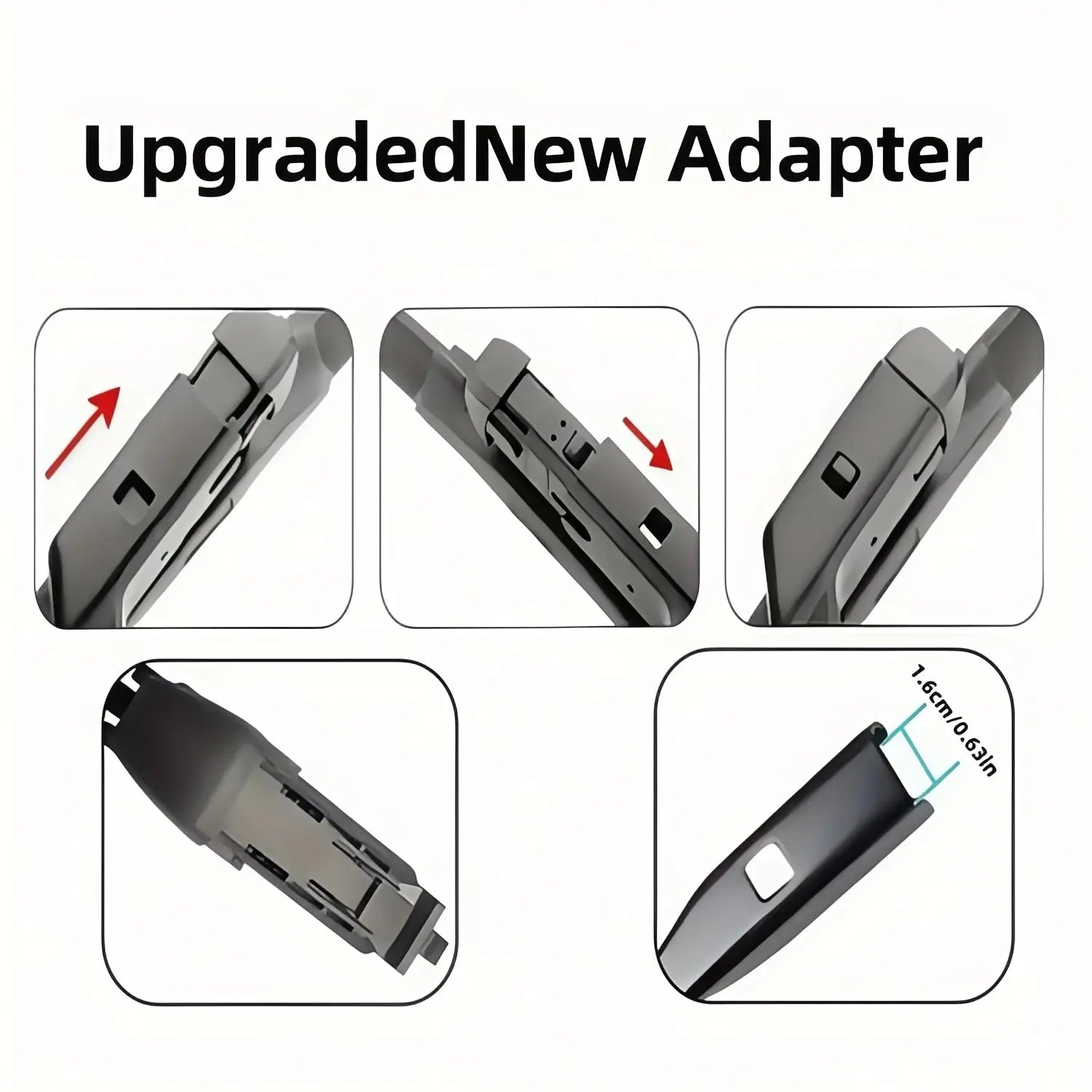 Brand New Upgraded All-Season Car Windshield Wipers with U/J Type Hook Blades + 3pcs Adapter Replacement Heads/6 Rubber Strips for Car Wipers, Featuring a High-Quality Rubber Stable Base Design for Quiet, Durable, And Clear A NNOS