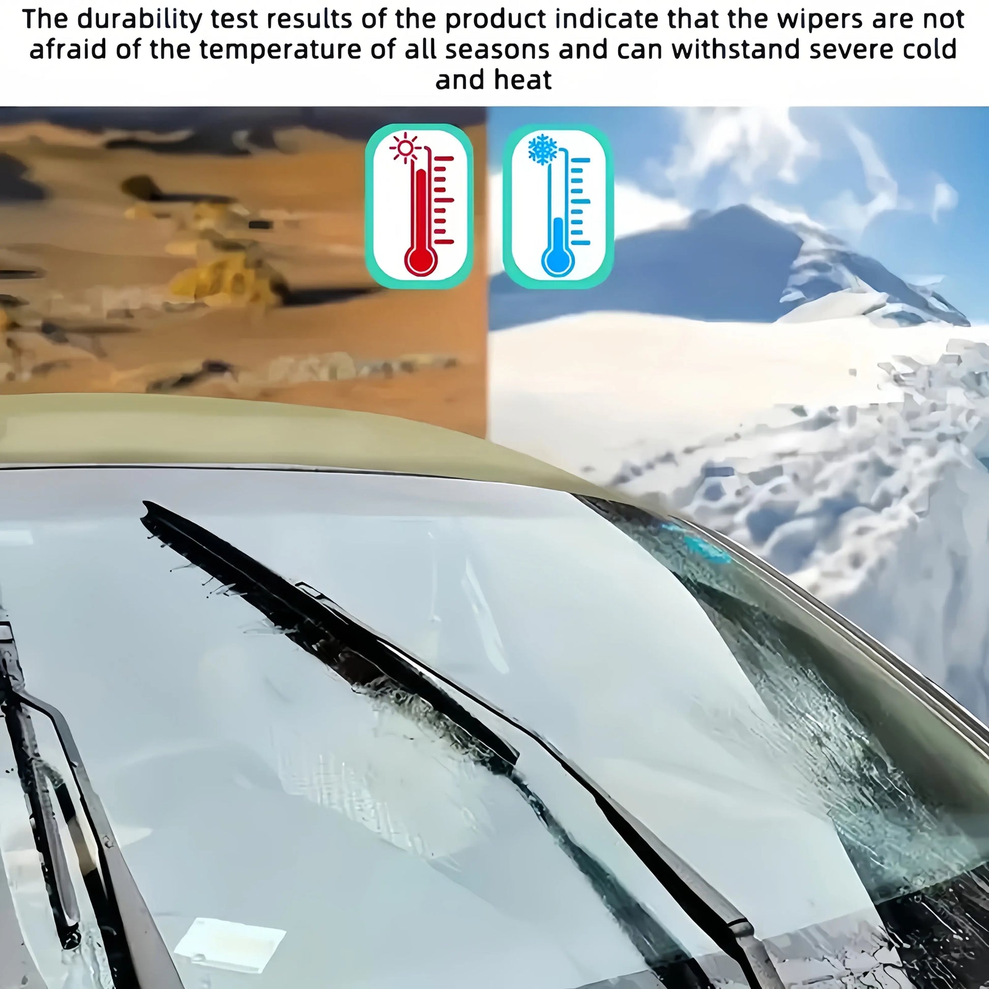 Brand New Upgraded All-Season Car Windshield Wipers with U/J Type Hook Blades + 3pcs Adapter Replacement Heads/6 Rubber Strips for Car Wipers, Featuring a High-Quality Rubber Stable Base Design for Quiet, Durable, And Clear A NNOS