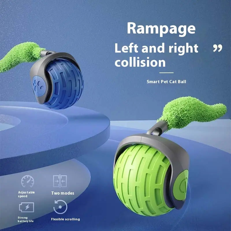 New Interactive Cat Toys Ball Auto Electric Rolling Ball Toys For Cat Kitty Pets Smart Automatic Teaser USB Rechargeable Cat Toy Pet Products NNOS