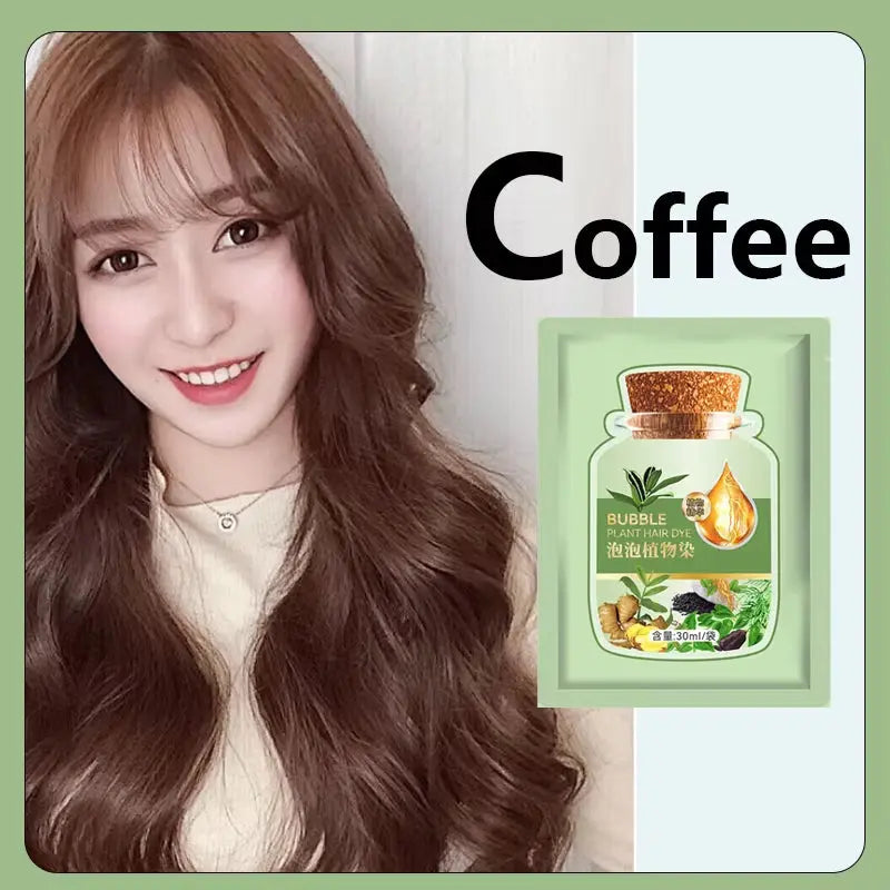 Natural Herbal Hair Dye Shampoo - Rapid 5-Minute Color Transformation, Gentle Formula for Gray Hair Restoration, Ideal for All Genders