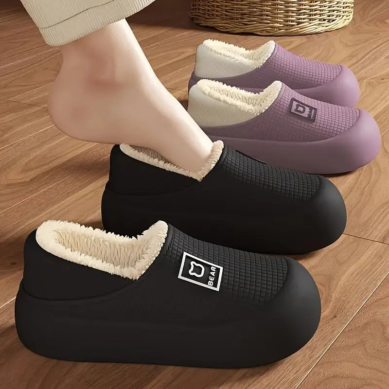 Women’s Slip-On House Slippers – Cozy Indoor/Outdoor Shoes with Non-Slip Sole NNOS