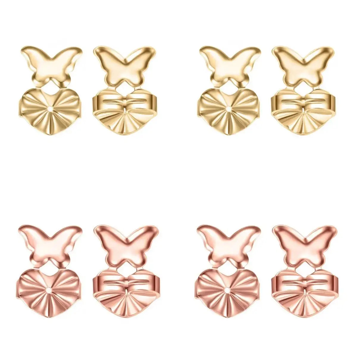 Adjustable Love Heart Stud Earring Lifts for Enhanced Ear Lobe Support and Ornament Display