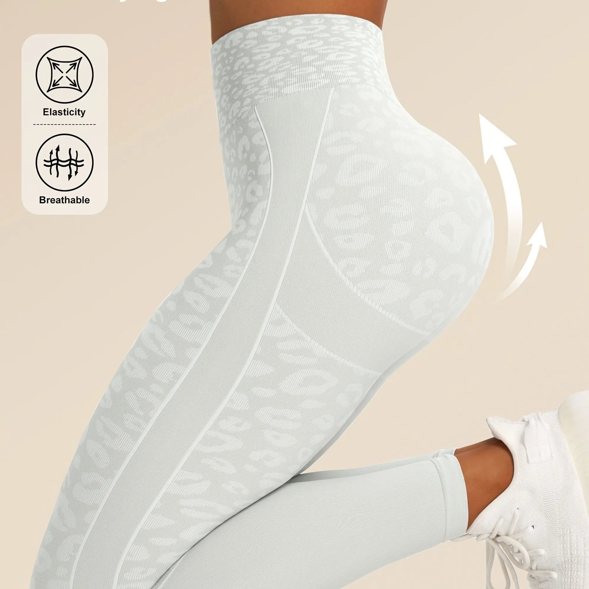 Women’s High-Waist Leopard Yoga Leggings – Seamless Quick-Dry Stretch Pants NNOS