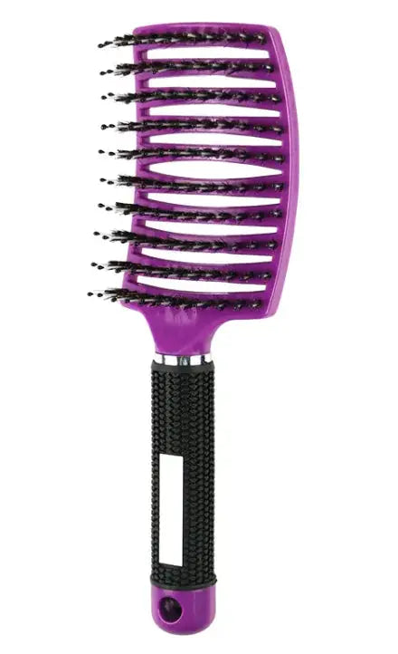 Curved Bristle Massage Comb – Multifunctional Styling for Curly Hair NNOS