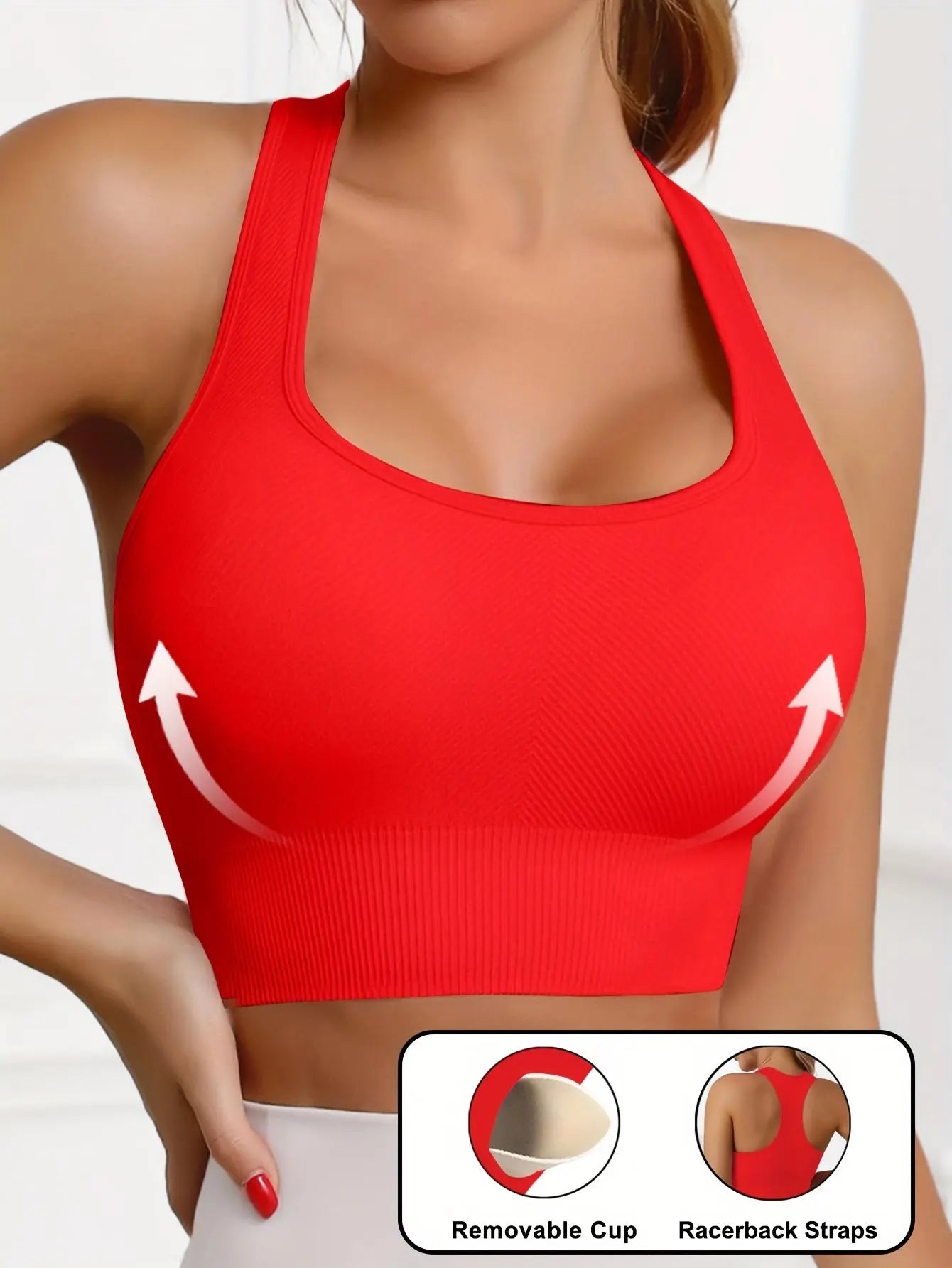 Women’s 3-Pack Crop Tank Tops – Sleeveless U-Neck Stretchy Casual Sportswear NNOS