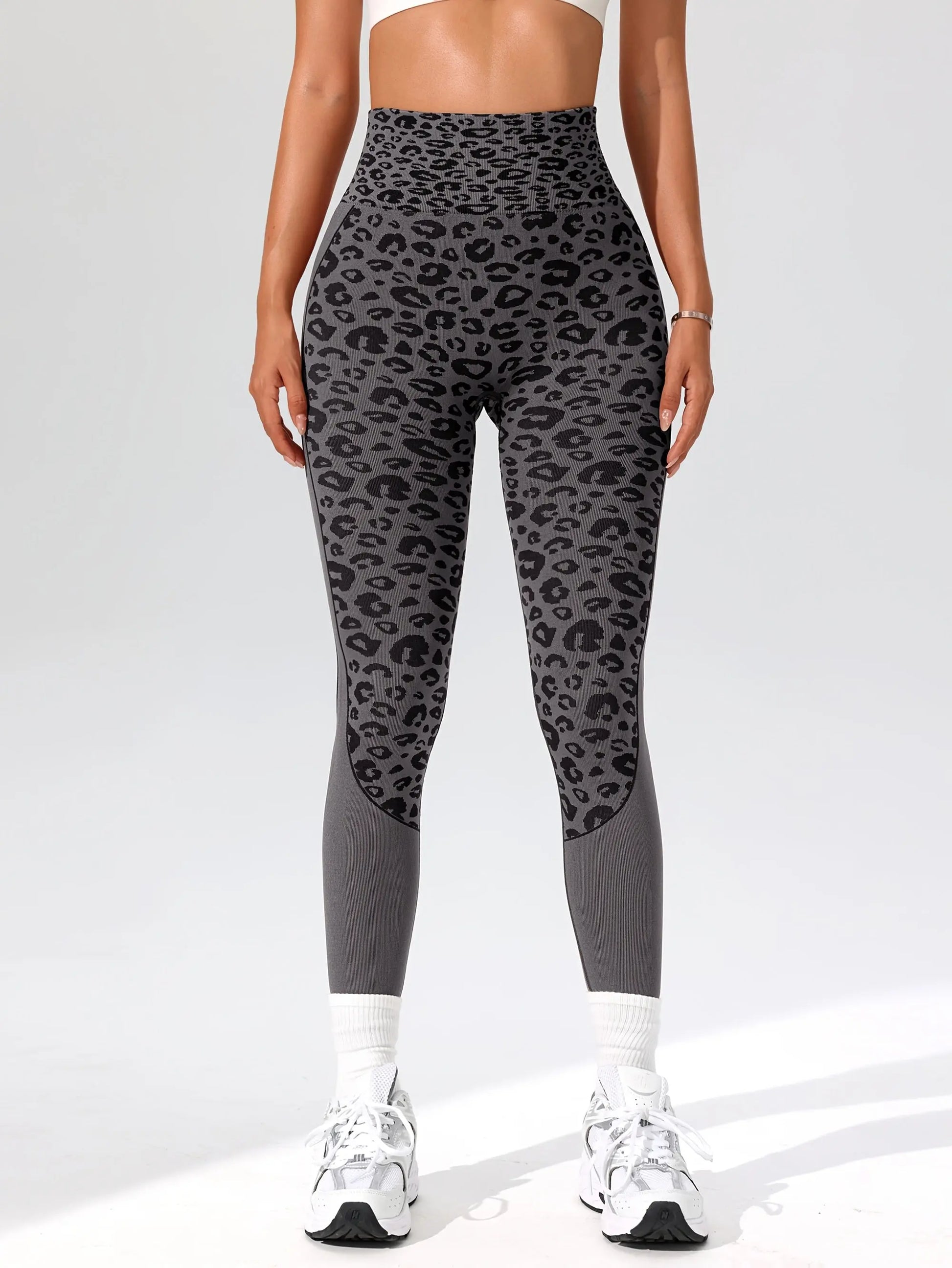 Women’s High-Waist Leopard Yoga Leggings – Seamless Quick-Dry Stretch Pants NNOS