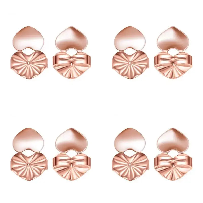 Adjustable Love Heart Stud Earring Lifts for Enhanced Ear Lobe Support and Ornament Display