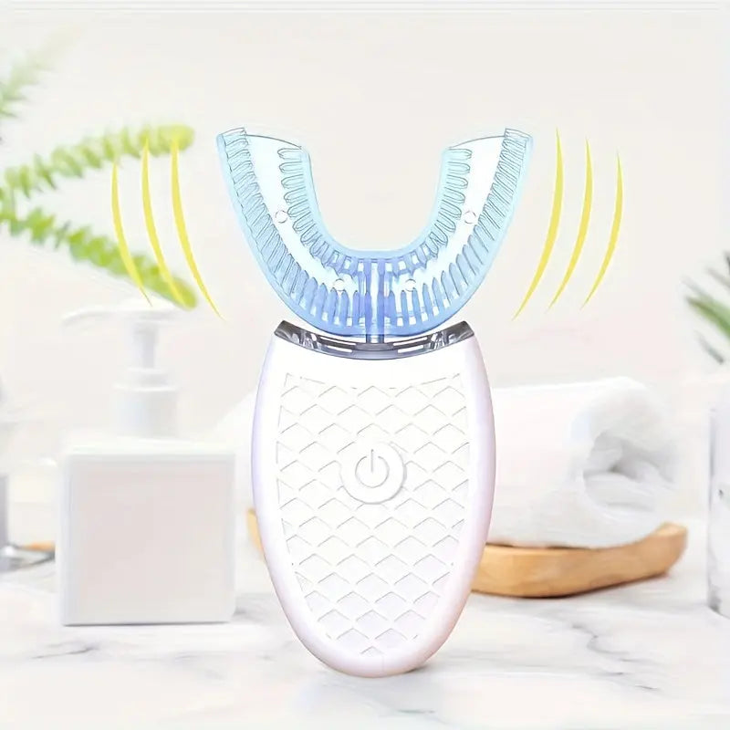 U-Shaped Electric Toothbrush 360° Cleaning Silicone Brush USB Rechargeable NNOS