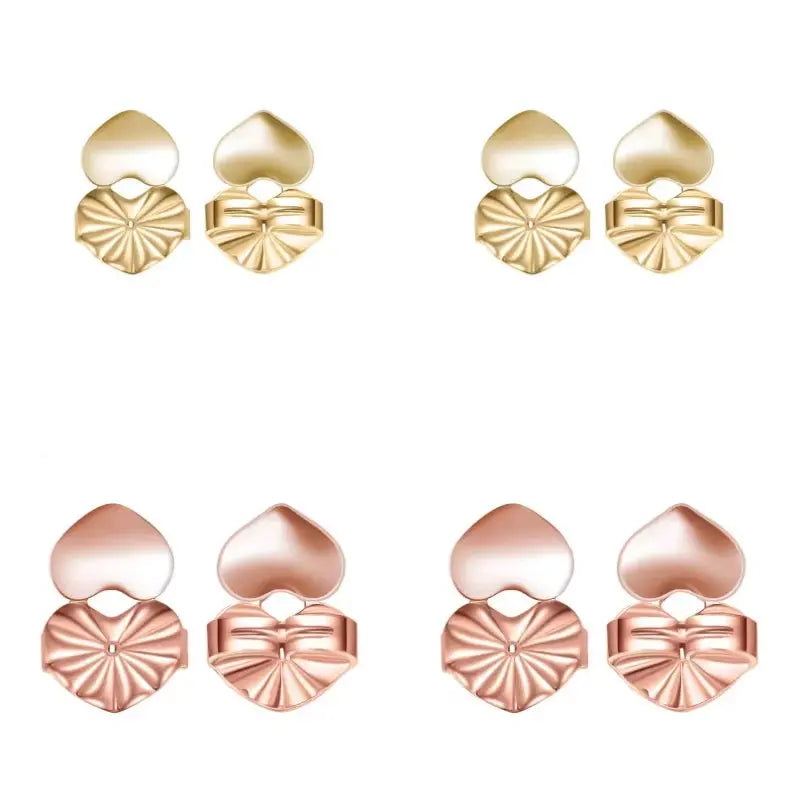 Adjustable Love Heart Stud Earring Lifts for Enhanced Ear Lobe Support and Ornament Display