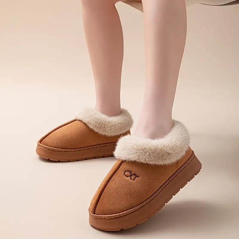 Unisex Winter Slippers – Cozy Fleece-Lined Indoor/Outdoor Plush House Shoes NNOS