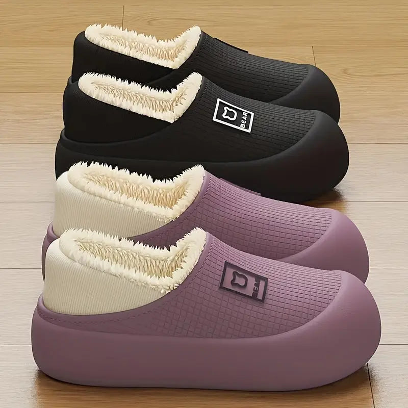 Women’s Slip-On House Slippers – Cozy Indoor/Outdoor Shoes with Non-Slip Sole NNOS