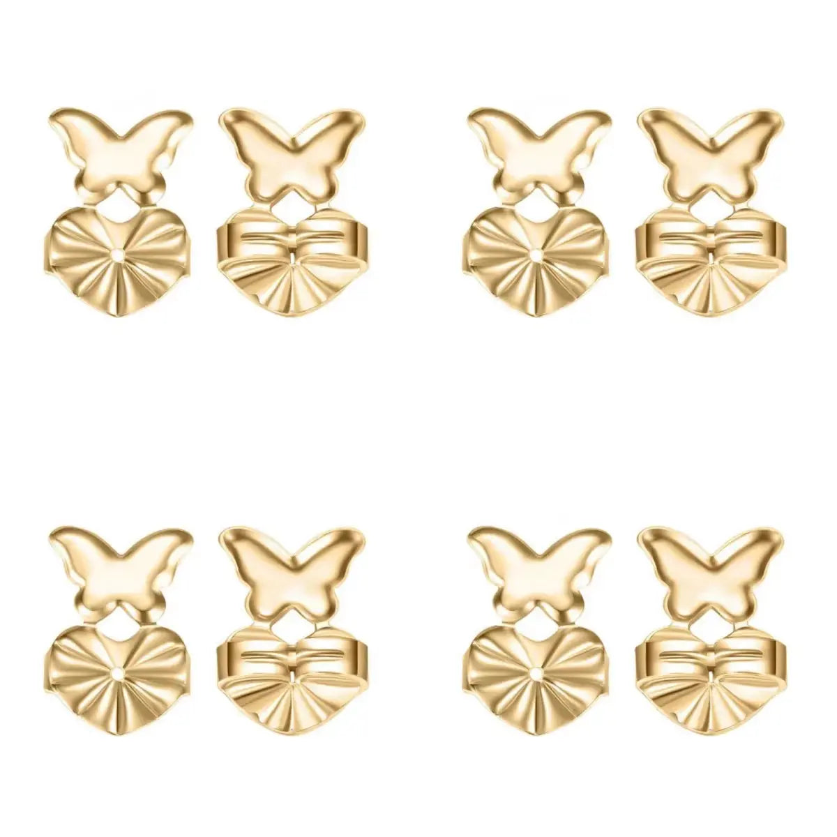 Adjustable Love Heart Stud Earring Lifts for Enhanced Ear Lobe Support and Ornament Display