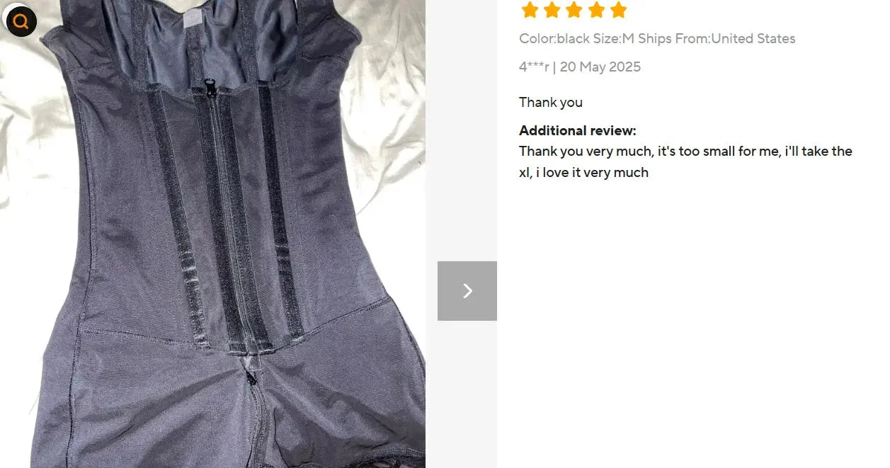 Women's Lace-Trimmed Shapewear Bodysuit - Tummy Control Corset with Adjustable Straps & Zipper, Black, Comfortable NNOS
