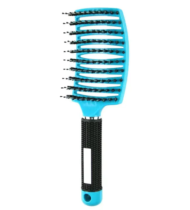 Curved Bristle Massage Comb – Multifunctional Styling for Curly Hair NNOS