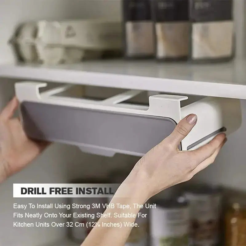 Kitchen Spice Rack Self-adhesive Wall-mounted Under-Shelf Seasoning Bottle Storage Rack Spice Organizer Kitchen Storage Rack NNOS