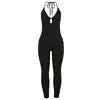 Autumn Women's New Sexy Casual Suspender With Low Neck High Waist Slim Fit and Long Jumpsuit 2024 NNOS