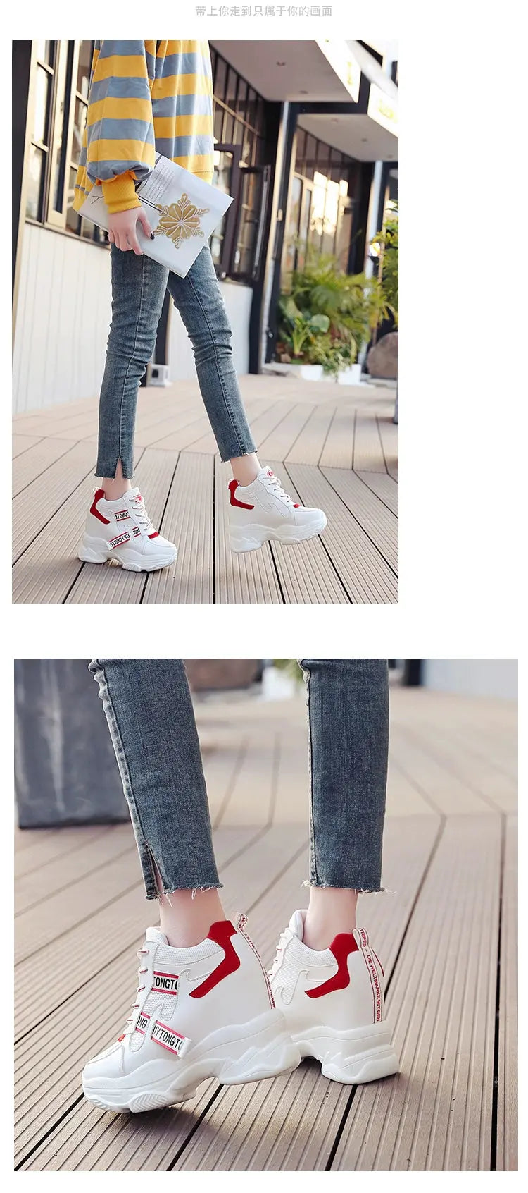 Women Sneakers Summer Spring Platform Shoes Korean 10cm Hidden Heel Fashion Wedges Trainers Casual Shoes Woman Chaussure Femme NNOS