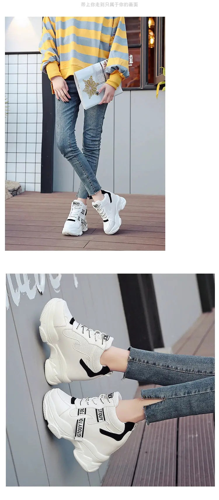 Women Sneakers Summer Spring Platform Shoes Korean 10cm Hidden Heel Fashion Wedges Trainers Casual Shoes Woman Chaussure Femme NNOS