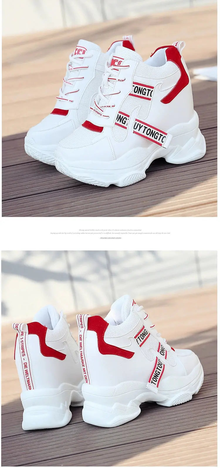 Women Sneakers Summer Spring Platform Shoes Korean 10cm Hidden Heel Fashion Wedges Trainers Casual Shoes Woman Chaussure Femme NNOS