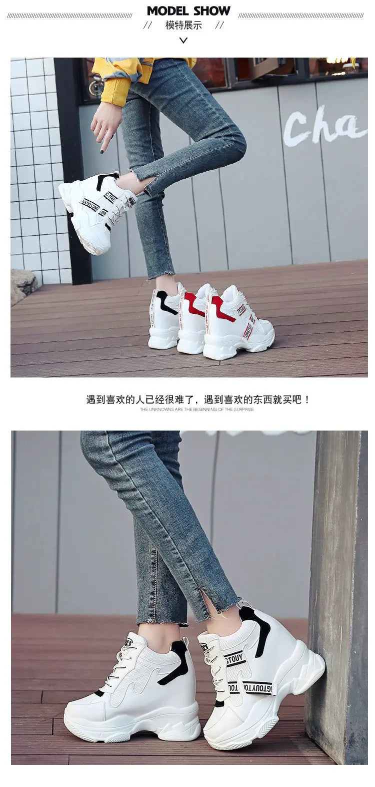 Women Sneakers Summer Spring Platform Shoes Korean 10cm Hidden Heel Fashion Wedges Trainers Casual Shoes Woman Chaussure Femme NNOS