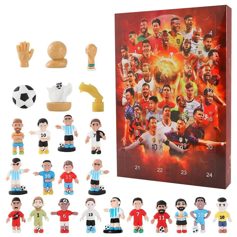 Countdown Advent Calendar Football Set 24 Day Advent Calendar Football Party Birthday Gifts Box Set Sports Christmas Supplies NNOS