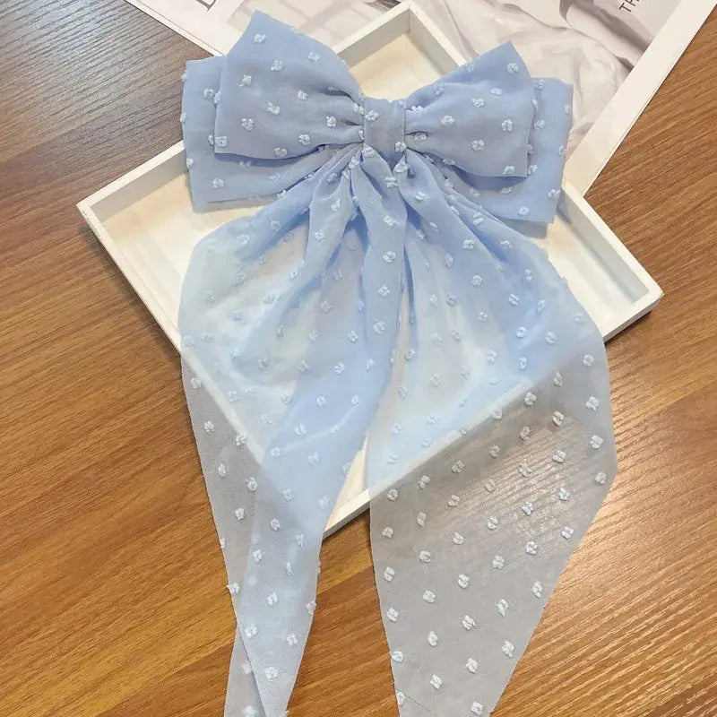 Elevate Your Look with Our Gorgeous Satin Bow Hair Clip - Perfect for Chic Ponytails! 🌟💖 #HairGoals #Fashionista