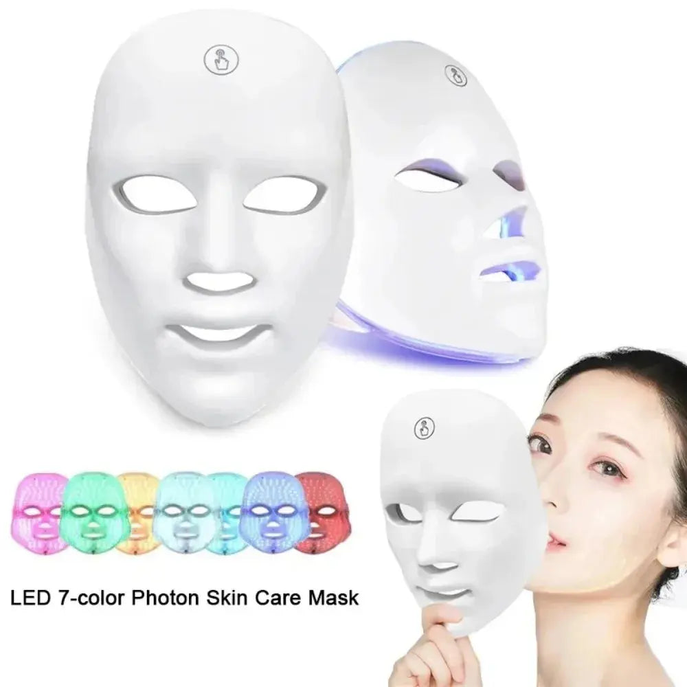 Facial LED Mask 7 Colors LED Photon Beauty Mask Skin Rejuvenation Home Face Lifting Whitening Skin Care Beauty Mask NNOS