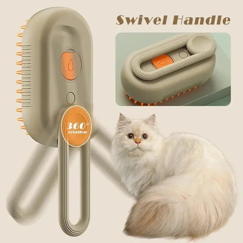 Cat Steam Brush Steamy Dog Brush 3 in 1 Rechargeable Spray Cat Hair Brushes for Massage Pet Grooming Comb Hair Removal Comb NNOS