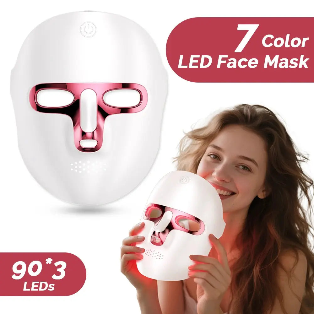 LED Beauty Mask 7 Colors – Anti-Aging Red Light Skin Care Therapy NNOS