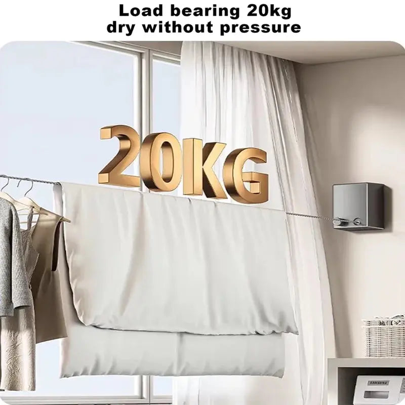 Retractable Clothesline Wall-Mounted Without Holes Indoor And Outdoor Universal Clothes Drying Quilts Are Small And Invisible NNOS