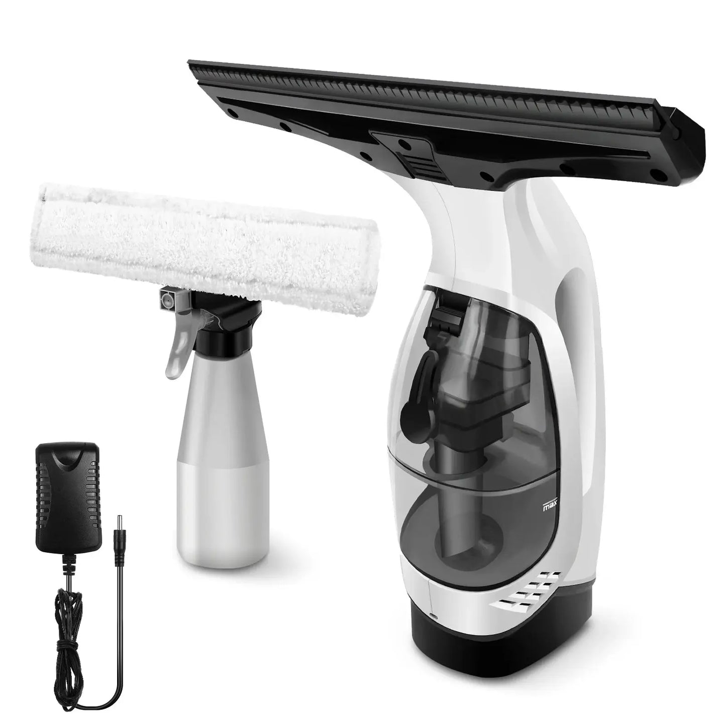 Cordless Window Vac Cleaner Rechargeable - 28cm Squeegee Element & 150ml Water Tank, Window Washer with 200ml Spray Bottle product image