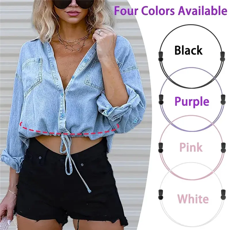 ABGR-4Pcs Adjustable Crop Band For Tucking Sweater And Shirt, The Elastic Tucking Band To Change The Style Of Your Tops, Durable NNOS