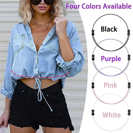 ABGR-4Pcs Adjustable Crop Band For Tucking Sweater And Shirt, The Elastic Tucking Band To Change The Style Of Your Tops, Durable NNOS