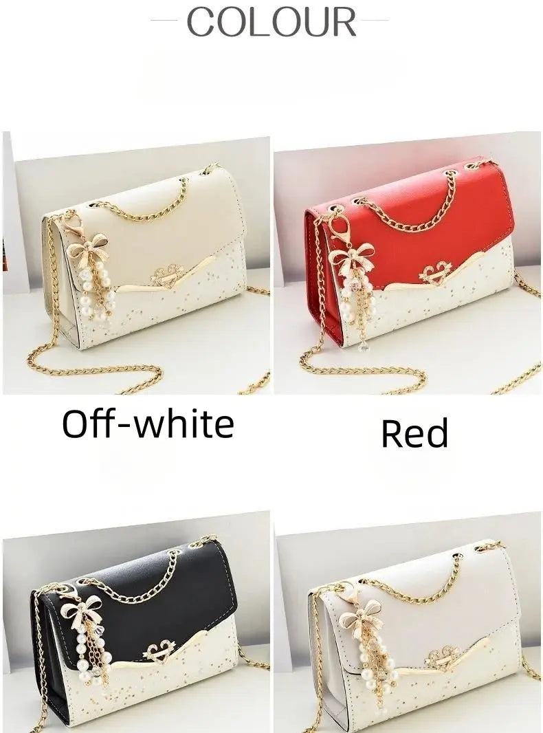 Glam Chic Mini Crossbody Bag – Sparkling Sequin Square Design with Tassel Charm, Stylish PU Shoulder Purse for Women & Girls NNOS
