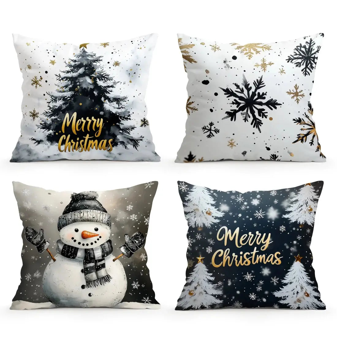 Christmas Snowflakes Cushions Pillowcase Polyester Cushion Cover Throw Pillow Sofa Decoration Pillowcover Home Decor NNOS