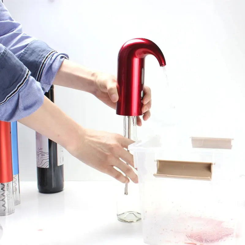 One-Touch Electric Wine Aerator & Dispenser – USB Rechargeable Instant Wine Pourer & Decanter NNOS
