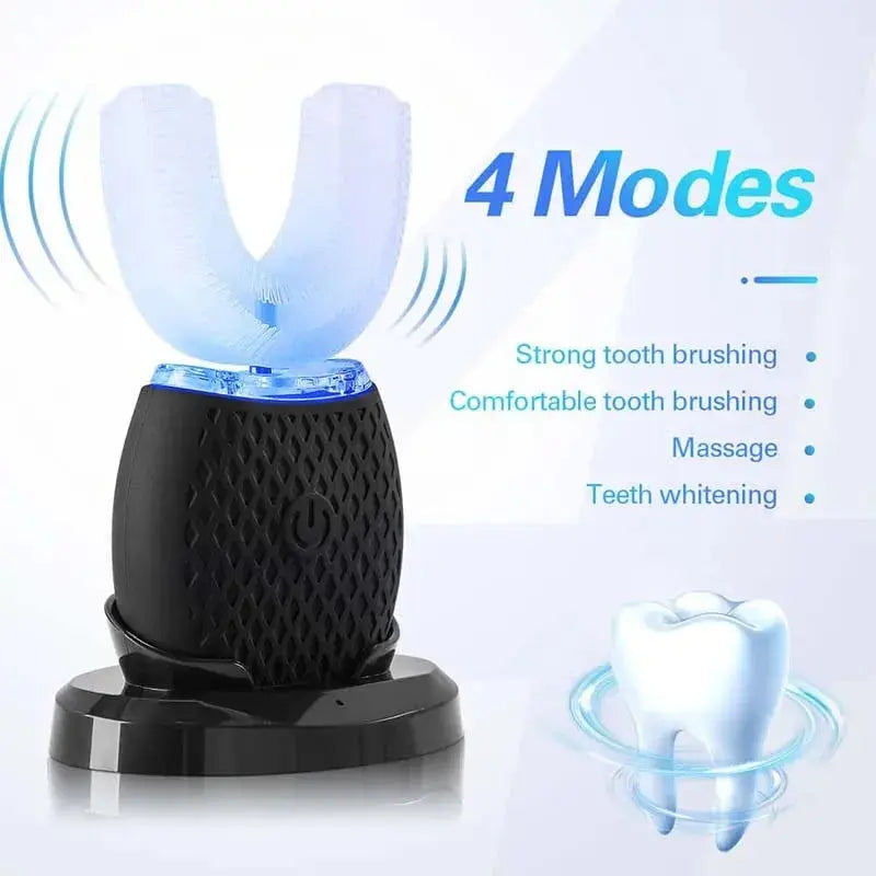 U-Shaped Electric Toothbrush 360° Cleaning Silicone Brush USB Rechargeable NNOS