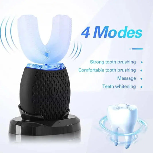 U-Shaped Electric Toothbrush 360° Cleaning Silicone Brush USB Rechargeable NNOS
