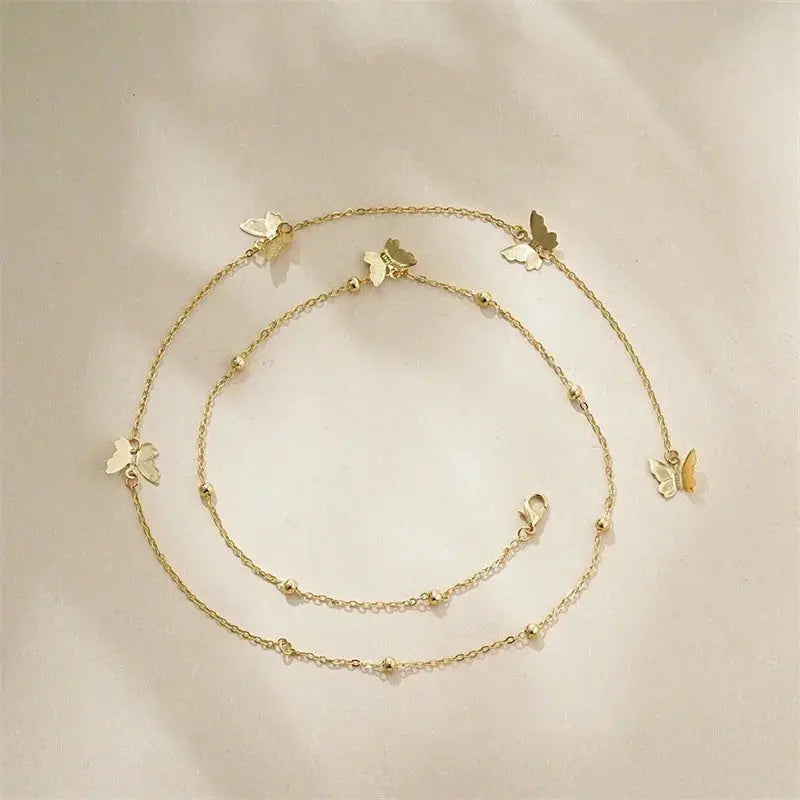 New Butterfly Back Drop Chain Necklace For Women Elegant Long Backless Tassel Necklace Wedding Beach Party Vacation Jewelry NNOS
