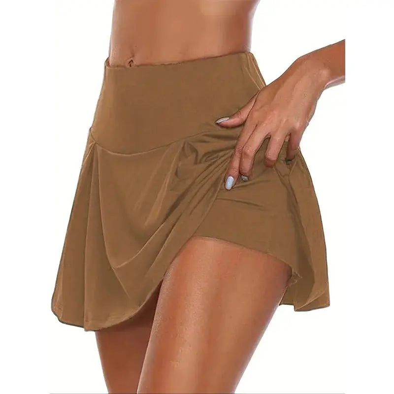Y2K High-Waist Athletic Skort – 12 Colors, Stretchy & Breathable Fabric, Non-Sheer Comfort for All-Season Sporty Style NNOS