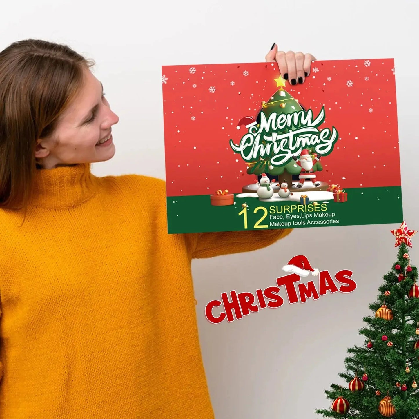 Christmas Countdown Calendar Surprise Blind Box Girls Makeup Skincare Gift Box Christmas Countdown Calendar Beauty Care Set NNOS