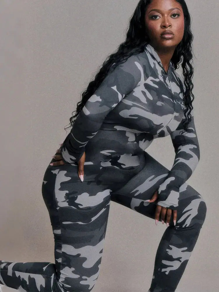 Women's Sexy Fashion Leopard Print Jumpsuit with Zip Cardigan Design Full Sleeve Slim Fit High Waist Ankle-Length Overalls NNOS