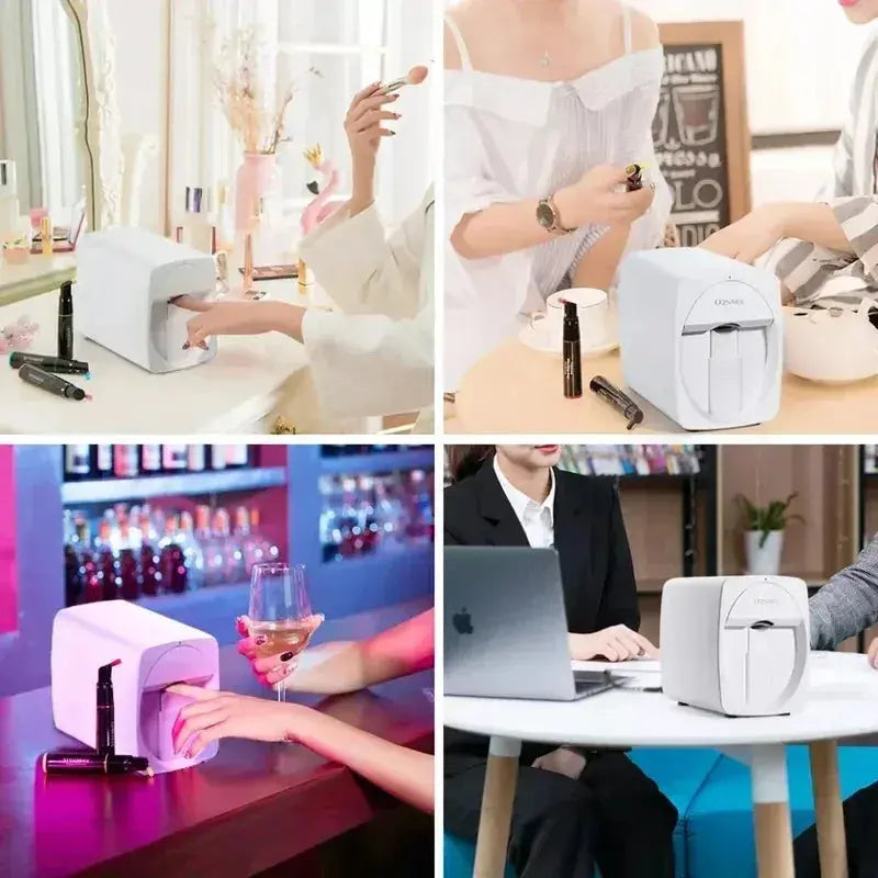 Smart Nail Printer Portable 3D Mobile Nail Painting Machine 2400 DPI Printing Resolution WiFi/DIY Support for Home Beauty Salon NNOS