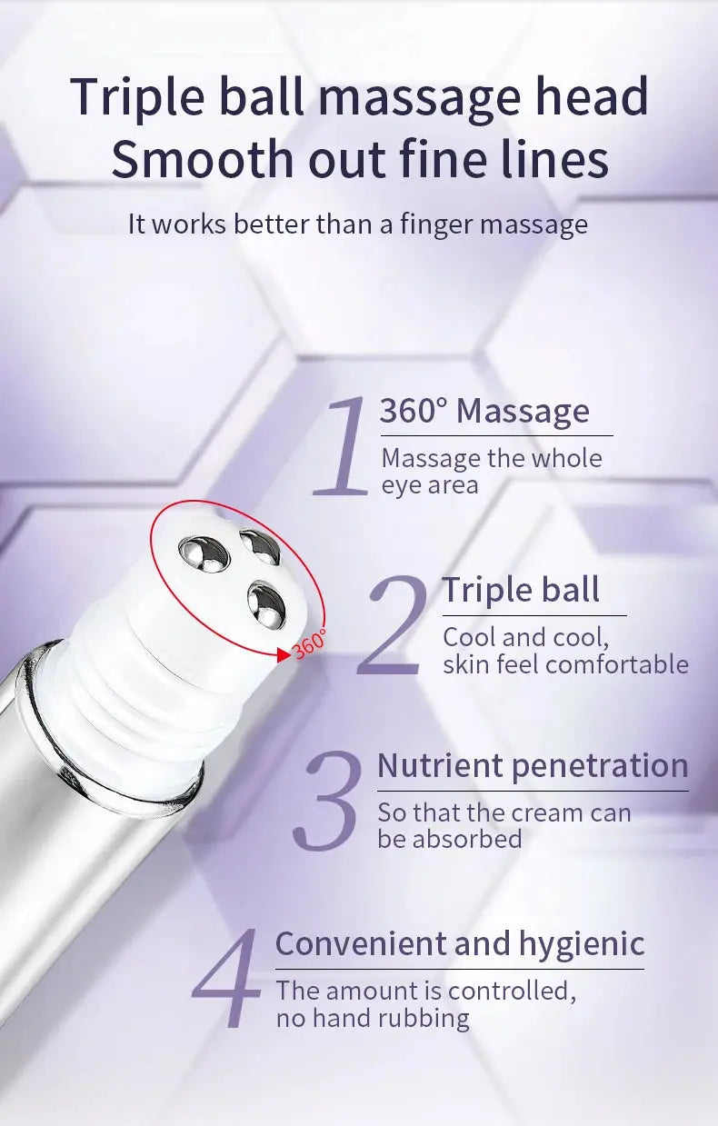 O'CHEAL Anti Wrinkle Anti Dark Circle Eye Cream Roller Massager Moisturizing Eye Bags Anti Aging Hyaluronic Acid Eye Skin Care NNOS